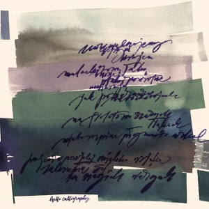 Apaszka jedwabna Wędrówka - Znów wędrujemy Małgosia Małecka Hello Calligraphy