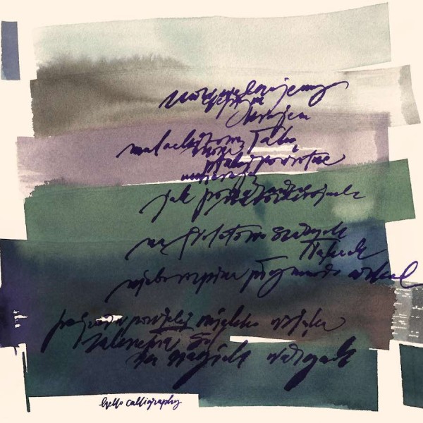 Apaszka jedwabna Wędrówka - Znów wędrujemy Małgosia Małecka Hello Calligraphy